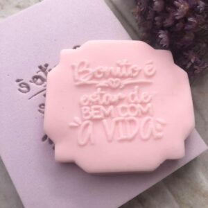 Frase C039 BONITO É ESTAR DE BEM COM A VIDA