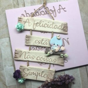 Textura Placa TX15X16-01 A FELICIDADE ESTÁ NAS COISAS SIMPLES