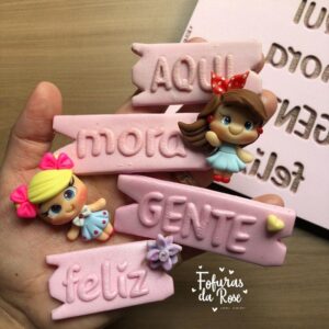 Textura Placa TX15X16-11  AQUI MORA GENTE FELIZ