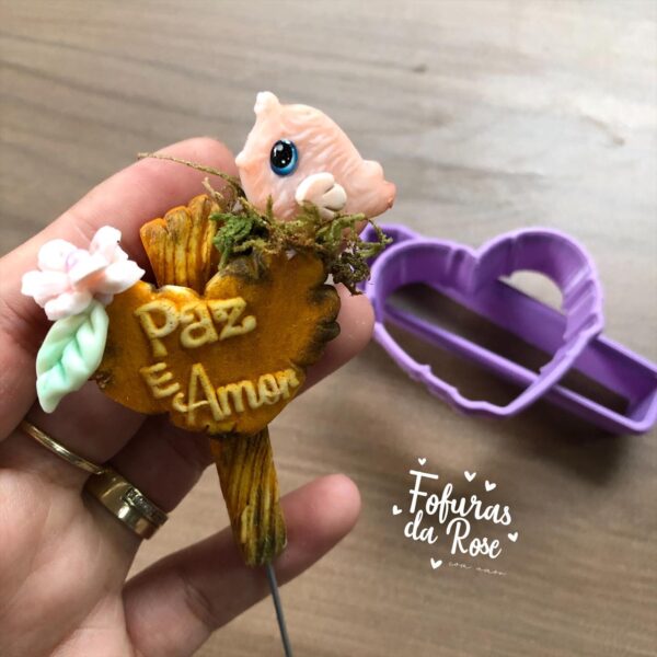 Plaquinha Coração Chima 0447AJ3D