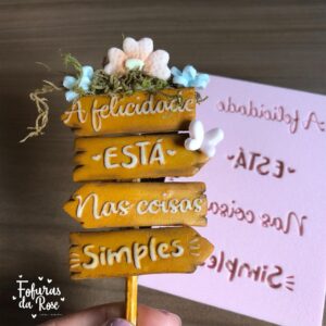 Textura 7,5x11cm - 21 A Felicidade está nas coisas SIMPLES