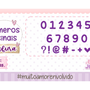 NÚMEROS E SINAIS FOFURA  168AJ3D