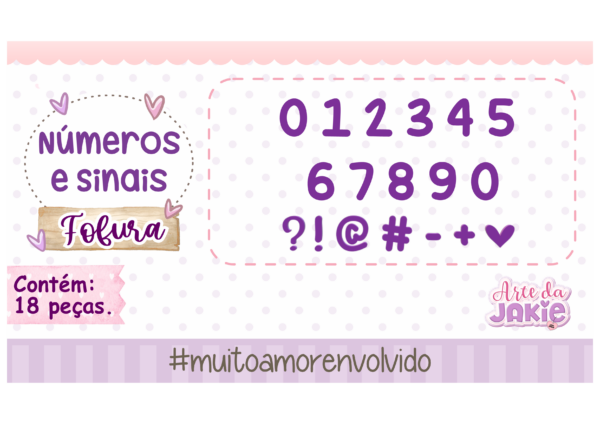 NÚMEROS E SINAIS FOFURA  168AJ3D
